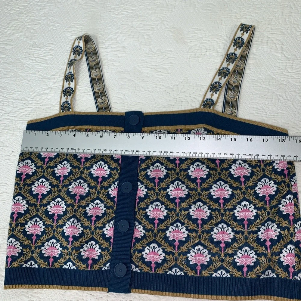 Anthropologie Maeve Square Neck Crop Sweater Tank Size XL Boho Sleeveless - Picture 7 of 11